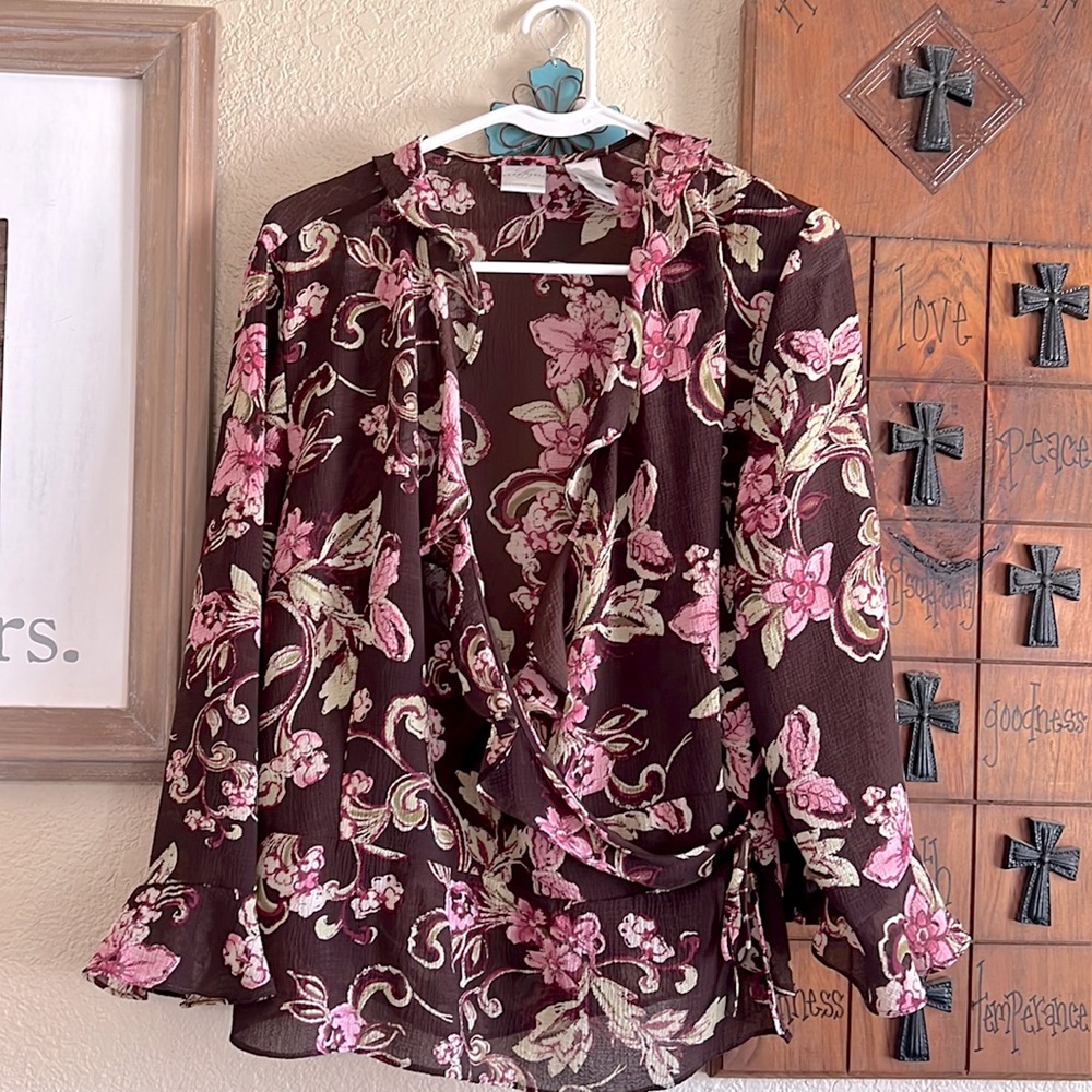 Women’s Size 14 Wrap Blouse